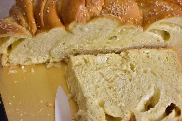 Pane Sfondo Bianco — Foto Stock