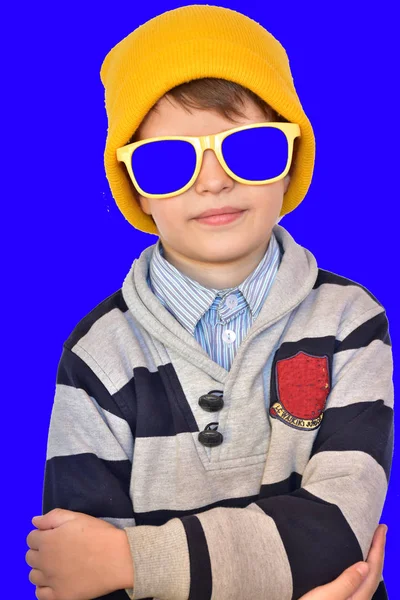 Портрет Мальчика Белом Фоне — стоковое фото