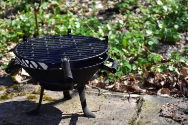 Doğanın arka planında barbekü