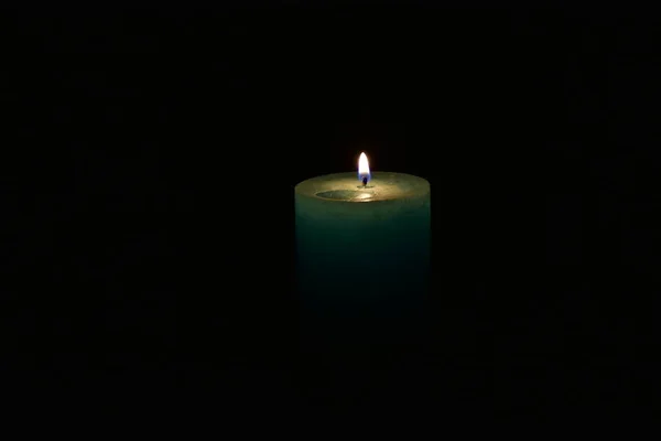 Svíčka Zapalovač Černém Pozadí — Stock fotografie