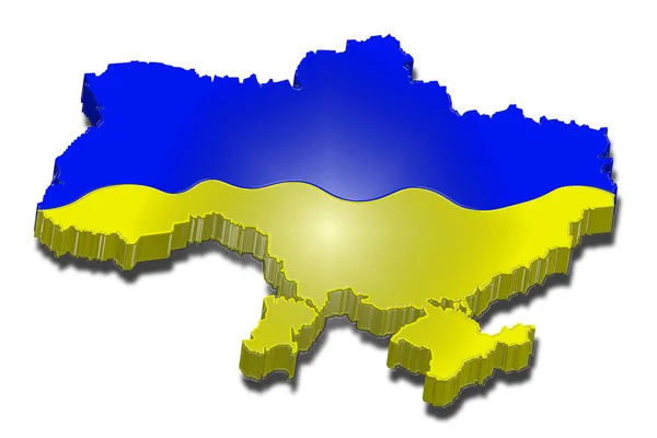 Зображення Карті України Білому Тлі Ілюстрація — стокове фото