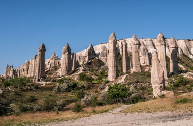 Benzersiz kalker kayalar, Aşk Vadisi, Kapadokya, Türkiye