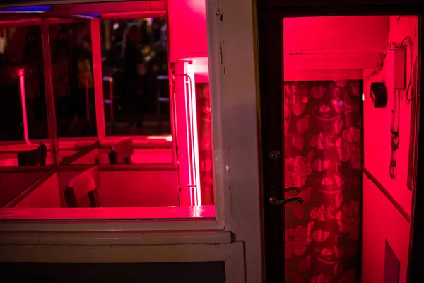 Red Light District v Amsterdamu. Pokoj rozkoše. — Stock fotografie