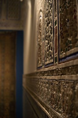 Marakeş, Fas-20 Ocak: Fas mimarisi geleneksel Arap tasarımı-zengin Riyad dar si Said mozaik iç