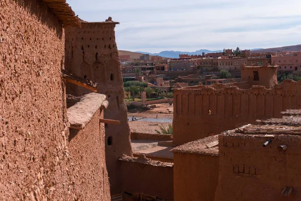 Streets in The fortified town of Ait ben Haddou near Ouarzazate on the edge of the sahara desert in Morocco. Atlas mountains — Stock Photo, Image