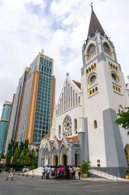 Dar Es Salaam, Tanzanya - Ocak 2020: Tanzanya 'nın en büyük şehri olan Dar es Salaam' ın Merkezindeki St. Josephs Katedrali