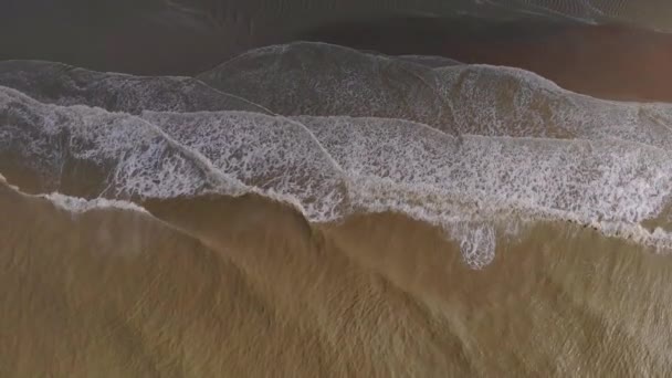 Aerail Shot of Scheveningen Beach, som ligger nära Haag city antenn drönare bilder. populära nederländska badorten Scheveningen — Stockvideo