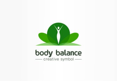 Vücut dengesi, beslenme, güzellik kız siluet yaratıcı sembol kavramı. Sağlık, spa soyut iş logosu fikir. İnce kadın vücut simgesi