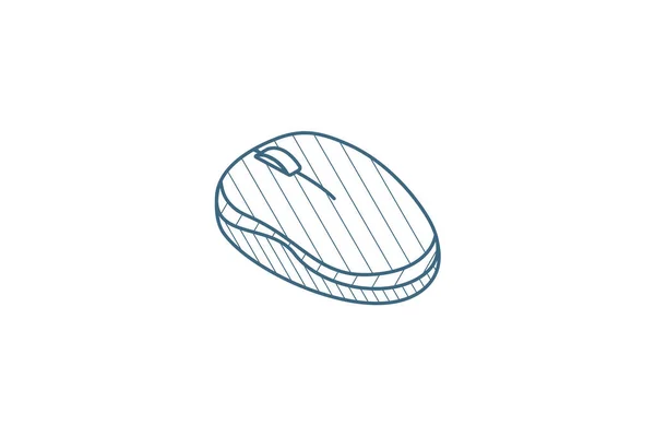 Icona Isometrica Del Mouse Del Computer Illustrazione Vettoriale Disegno Tecnico — Vettoriale Stock