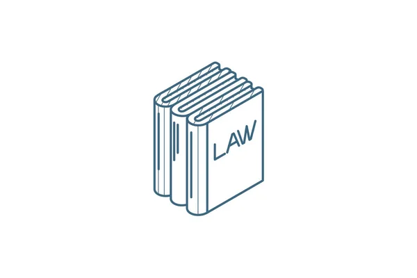 Βιβλίο Νόμου Ισομετρική Εικόνα Διανυσματική Απεικόνιση Τεχνικό Σχέδιο Απομονωμένης Γραμμής — Διανυσματικό Αρχείο