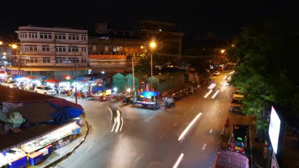 Upływ Czasu Warorot Rynku Lub Ludzi Obszarze Nazwie Kad Luang — Wideo stockowe