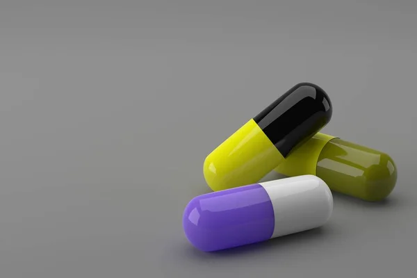 Multicolor capsule of medicine. — Stock Photo, Image