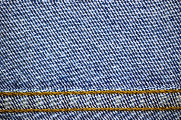 Frame or border of jeans fabric stitch. — Stock Photo, Image