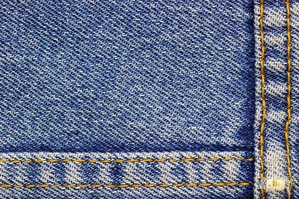 Frame or border of jeans fabric stitch. — Stock Photo, Image