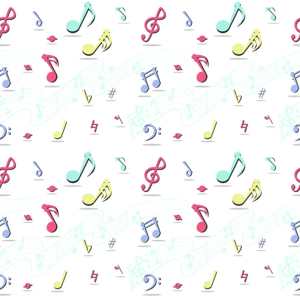 Pattern seamless background of music note. — Stock Vector