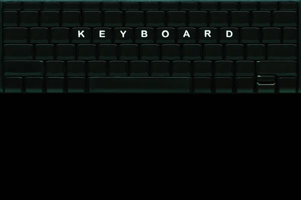 Ordet "tangentbord" på det tomma tangentbordet. — Stockfoto