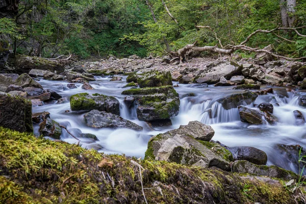 Waterfall Country Brecon Beacons National Park Fforest Fawr Geopark Het — Stockfoto