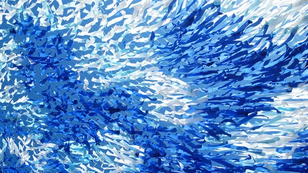 Синьо Білі Стрічки Звисають Неба Створюють Хвильовий Ефект — стокове фото
