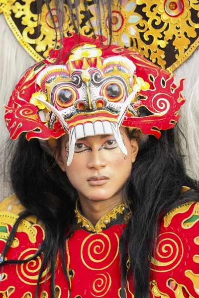 Jember Indonésia Maio 2018 Modelo Feminino Carnaval Jember Festival Que — Fotografia de Stock