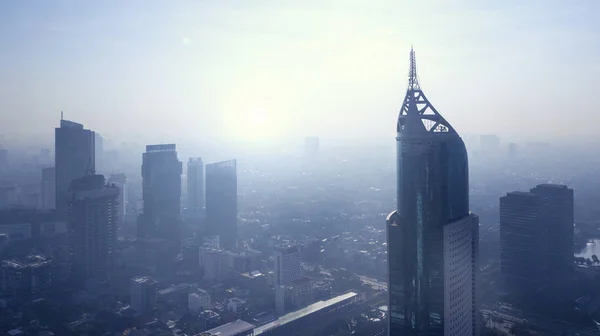 Jakarta Indonésia Maio 2018 Vista Aérea Moderno Edifício Alto Jacarta — Fotografia de Stock