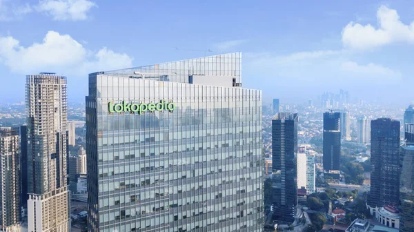 Jakarta Indonésia Junho 2018 Bela Paisagem Nova Torre Tokopedia Com — Fotografia de Stock