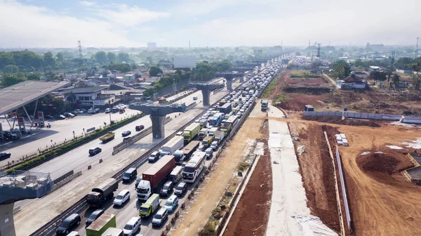 Java Occidental Indonesia Octubre 2018 Vista Aérea Autopista Peaje Yakarta — Foto de Stock