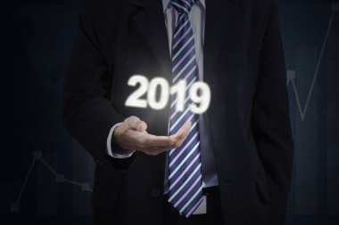 Erkek girişimci numaraları 2019 eline gösterilen closeup