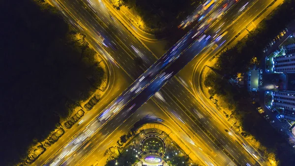 Jakarta Indonesia Octubre 2018 Vista Aérea Del Intercambio Carreteras Paso —  Fotos de Stock