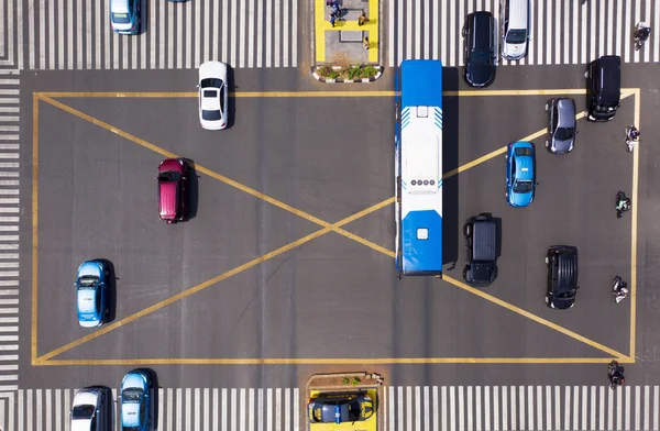 Jakarta Indonesia October 2018 Top View Crowded Vehicles Highway Jakarta — Stock Photo, Image