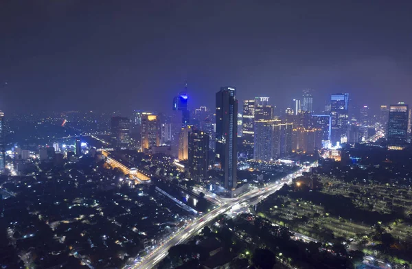 Jakarta Indonesia November 2018 Jakarta Skyline Met Moderne Hoge Gebouwen — Stockfoto