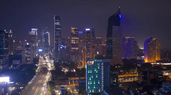 Jakarta Indonesia November 2018 Pemandangan Udara Kota Jakarta Dengan Pencakar — Stok Foto