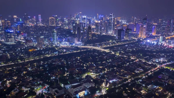 Jakarta Indonesia December 2018 Mooie Landschap Van Kantoorgebouwen Residentiële Huizen — Stockfoto