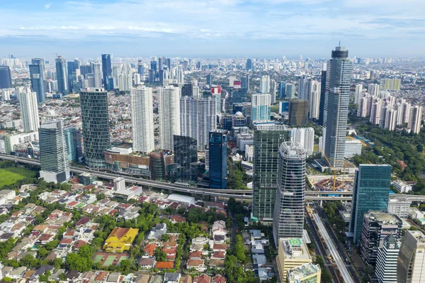 Джакарта Індонезія Січня 2019 Красиві Джакарта Міський Пейзаж Висотних Будівель — стокове фото