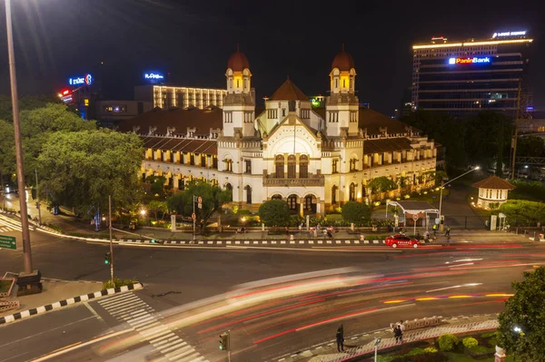 Semarang Indonésie Janvier 2019 Beau Paysage Bâtiment Lawang Sewu Nuit — Photo
