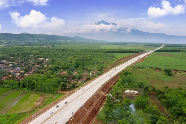 Beautiful Scenery Ungaran Toll Road Mountain Background Morning Central Java — Stockfoto