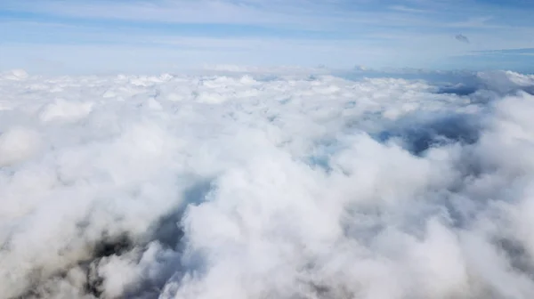 Bellissimo Scenario Aereo Nuvole Con Sfondo Cielo Blu — Foto Stock