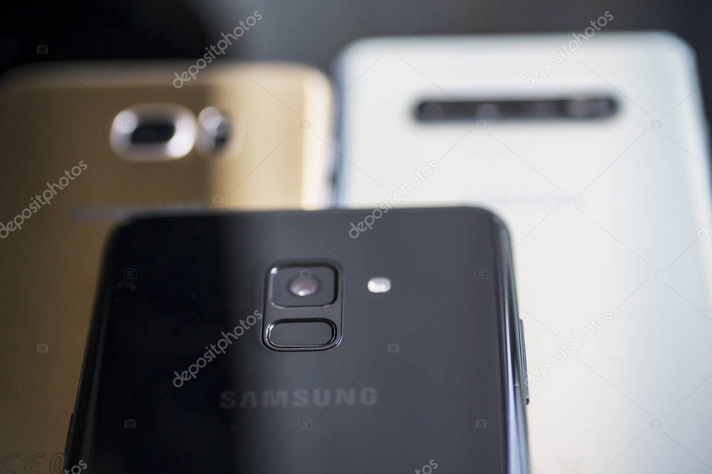 Three different types of Samsung smartphone