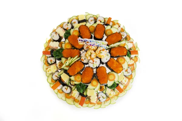 Sushi japanisches Essen zum Geburtstag — Stockfoto