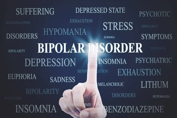 Bilinmeyen adam bipolar bozukluk metin dokunmadan — Stok fotoğraf