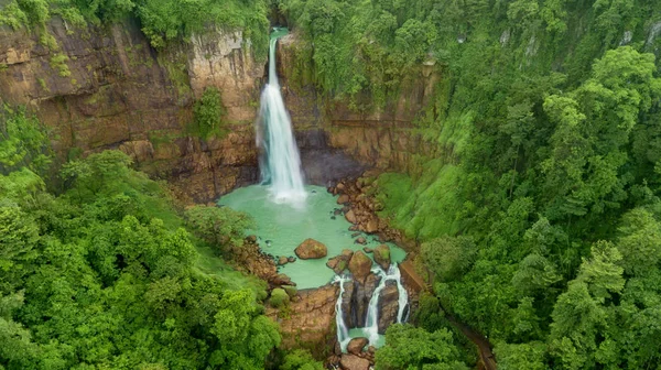 Amazing aerial view of Cikaso waterfall — Stock Photo, Image