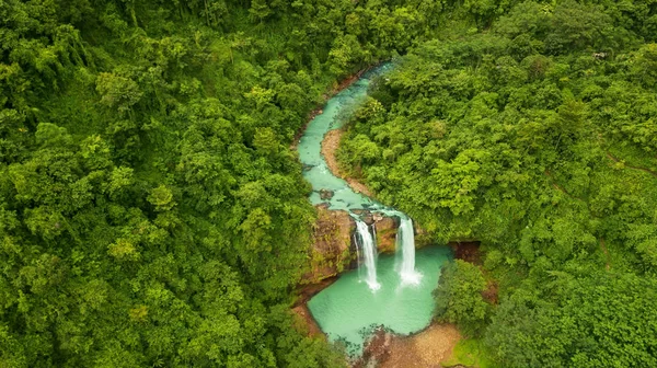 Beautiful aerial view of Cikaso waterfall in Sukabumi — Stock Photo, Image