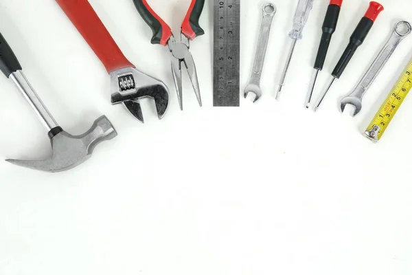 Praktische Werkzeuge mit Kopierplatz auf dem Tisch — Stockfoto