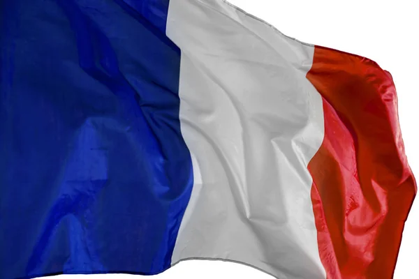 Bandera de Francia soplando en el estudio — Foto de Stock