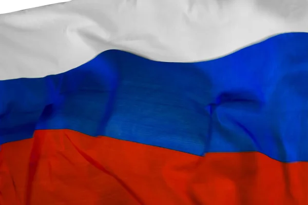 Flaga Rosji wiejący wiatr — Zdjęcie stockowe