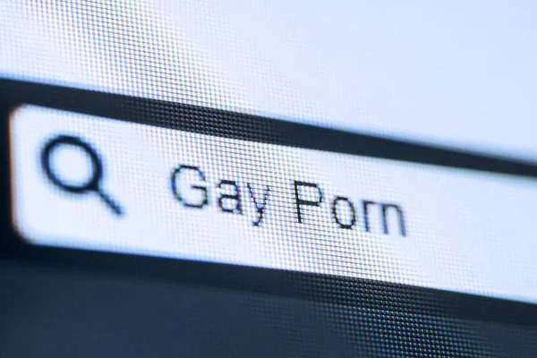 Browser bar with typed Gay Porn text — Stock Photo, Image