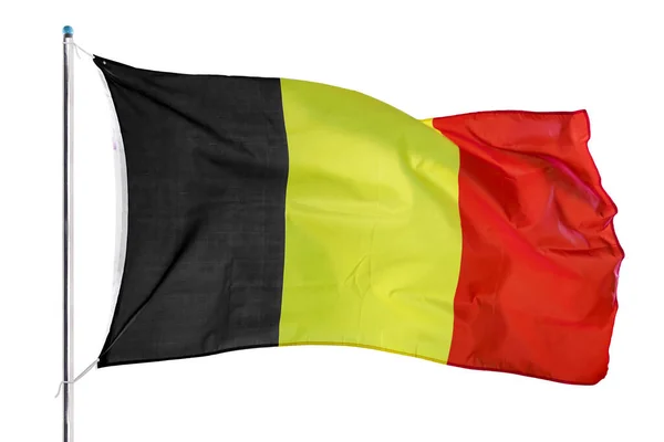 Flaga narodowa Belgii machająca w studio — Zdjęcie stockowe