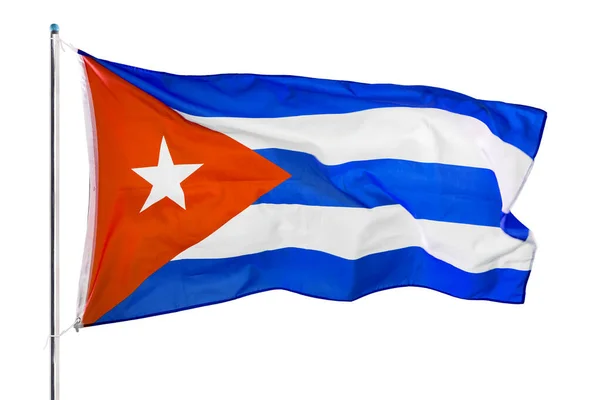 Cuba country flag fluttering in the studio — Stock Photo, Image