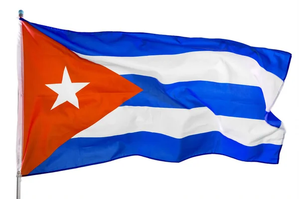 Kubánská vlajka vlaje ve studiu — Stock fotografie
