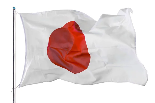 Ιαπωνική σημαία κυματίζει στο στούντιο — Φωτογραφία Αρχείου