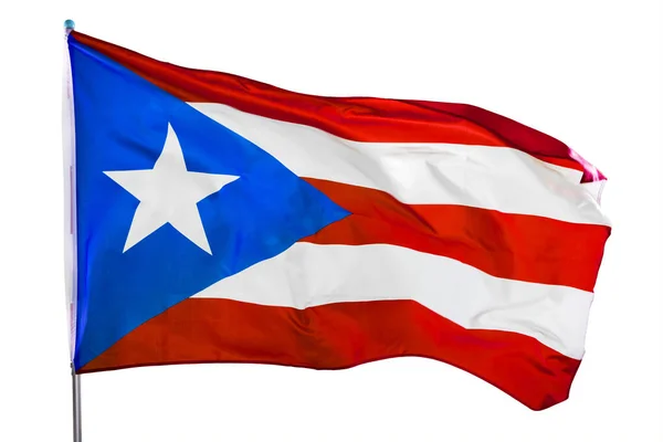スタジオで手を振ってるプエルトリコの旗 — ストック写真